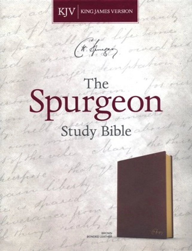KJV Spurgeon Study Bible--bonded leather, brown