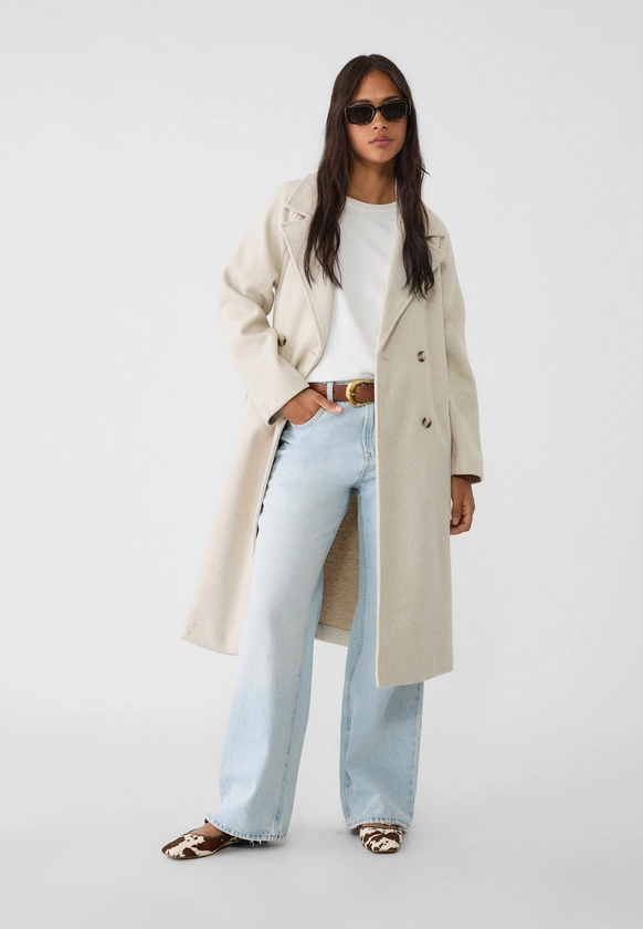 Soft-touch trench coat - Women's Jackets | Stradivarius Italy