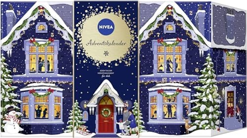 NIVEA Calendrier de l'Avent 2024 avec 24 petites portes pleines de surprises, calendrier de Noël avec produits de soin, kit d'entretien pour la période de l'Avent avec produits NIVEA et Labello : Amazon.com.be: Beauté et Parfum