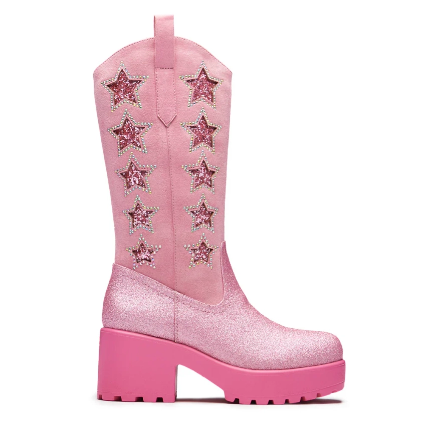 Pastel Supernova Chunky Western Boots | Buy Now at Shoefreaks.ca