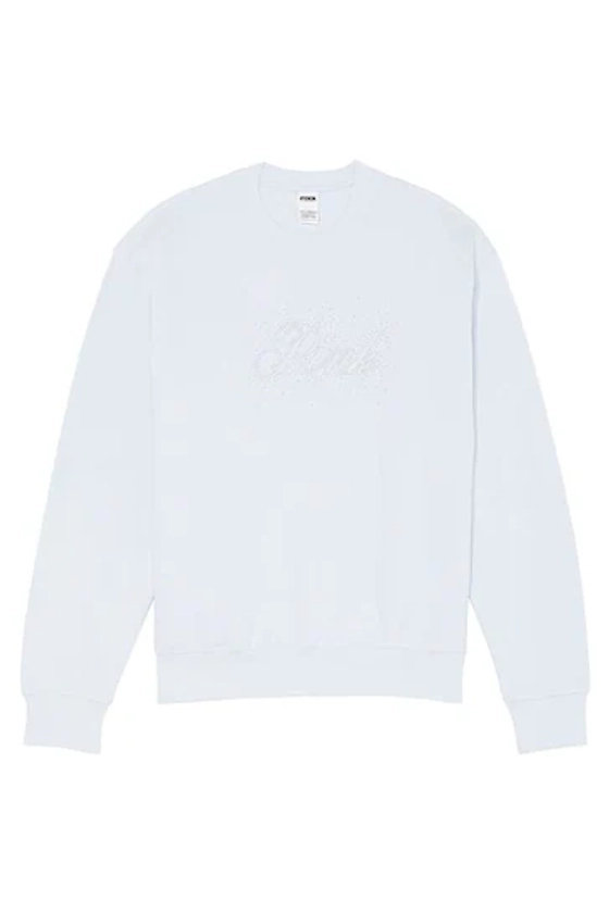 Buy Victoria's Secret PINK Hydrangea Blue Diamante Fleece Sweatshirt from the Next UK online shop