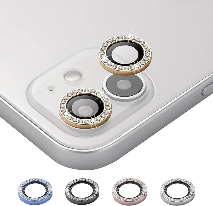BISLINKS Bling Diamond Camera Lens Ring Cover Protector Tempered Glass Gold Compatible With iPhone 11 : Amazon.co.uk: Electronics & Photo