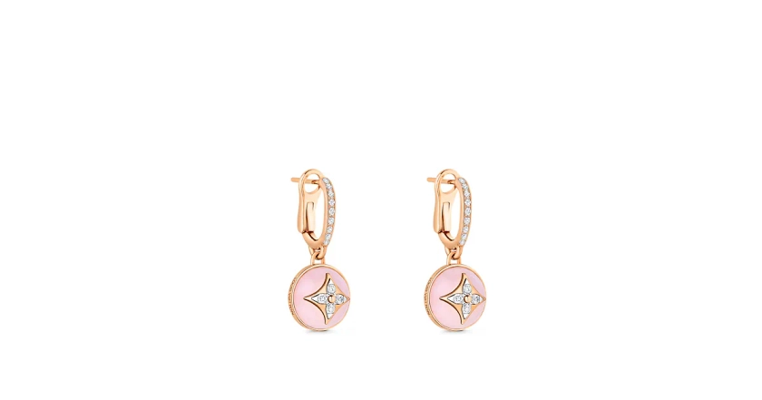 Products by Louis Vuitton: Color Blossom Earrings, Pink Gold, White Gold, Pink Opal And Diamonds