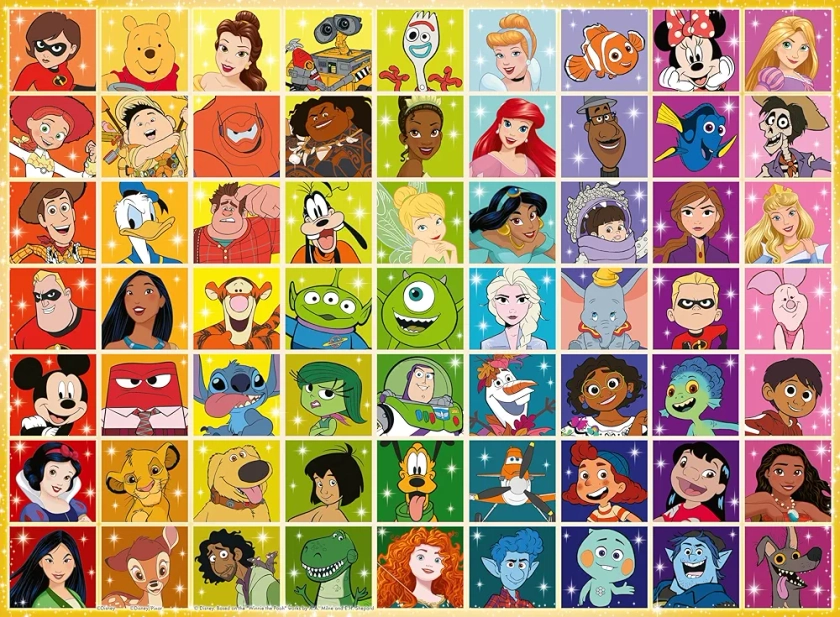 Ravensburger - Puzzle pour enfants - 100 pièces XXL - La palette de couleurs Disney - Dès 6 ans - Puzzle de qualité supérieure - Carton épais et résistant - 13332