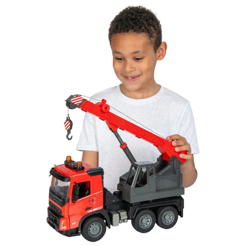 1:20 Volvo Lights and Sounds Manual Crane Truck | Smyths Toys UK