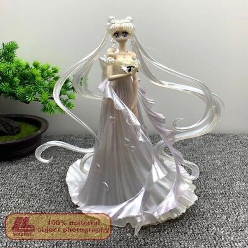 Anime Sailor Moon Tsukino Usagi white Wedding dress PVC Figure Statue Toy Gift | eBay