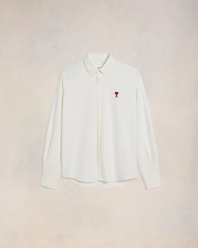 Natural White Button-Down Ami De Coeur Shirt | AMI PARIS