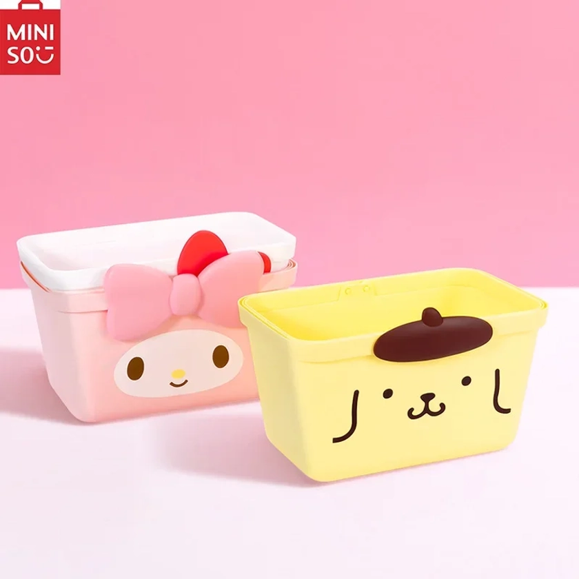 MINISO Sanrio Characters Carrying Basket Simple Clothes Sundry Snacks Storage Basket