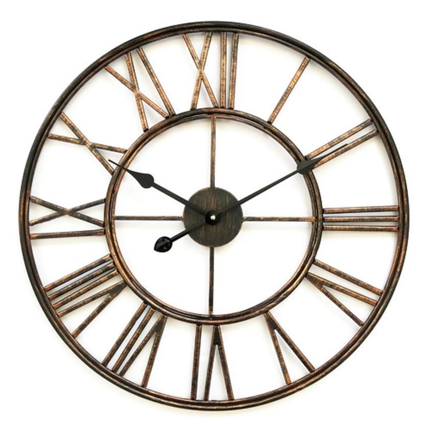 60cm Copper Trafalgar Metal Wall Clock