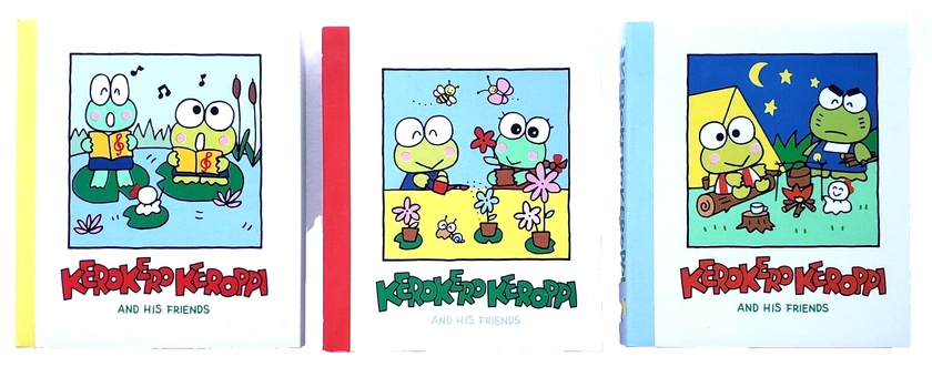 Vintage Sanrio Keroppi Mini Memo Book Notebook Set of 3 in Holder 1992