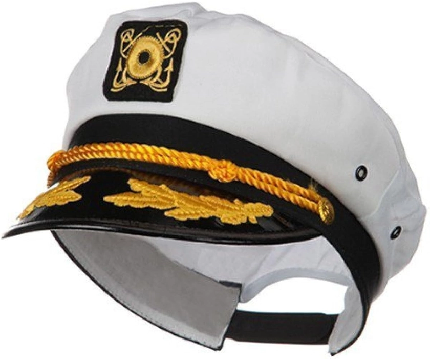 Captain's Yacht Sailors Hat Snapback Adjustable Sea Cap NAVY Costume Accessory (1 Pc)