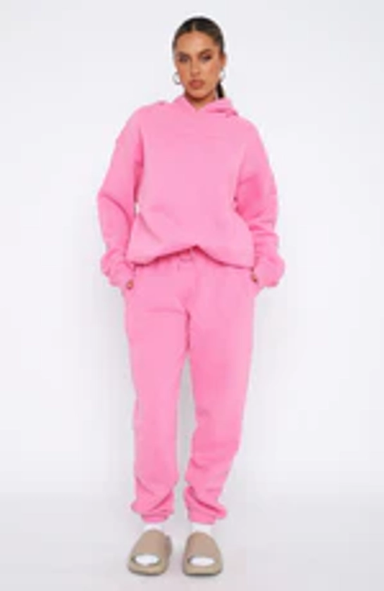 Future Forward Oversized Hoodie Candy Pink