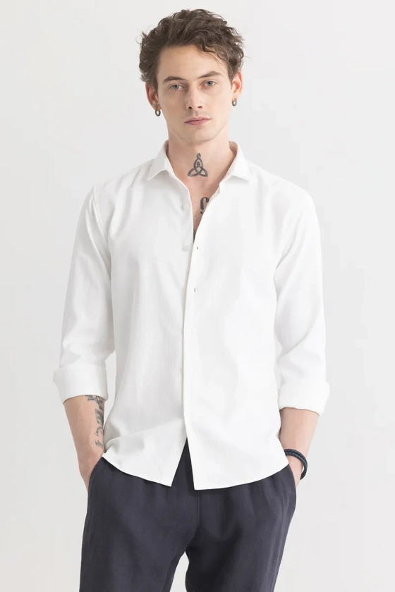 FlexiForm White Textured Shirt