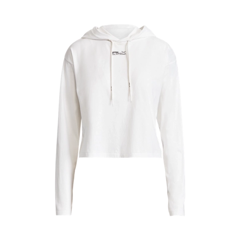 Sweat à capuche court en jersey de coton pour femme | Ralph Lauren® BE