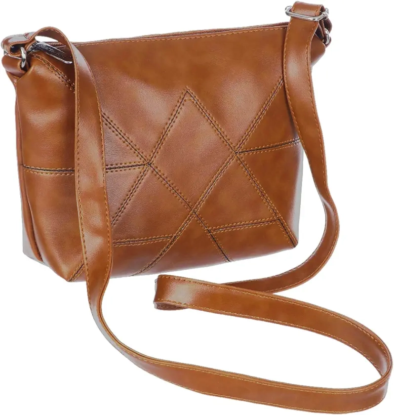 LL LEATHER LAND DESIGNER BAGS Unisex Adult Sling Bag - SLG_90 ( Tan) : Amazon.in: Fashion