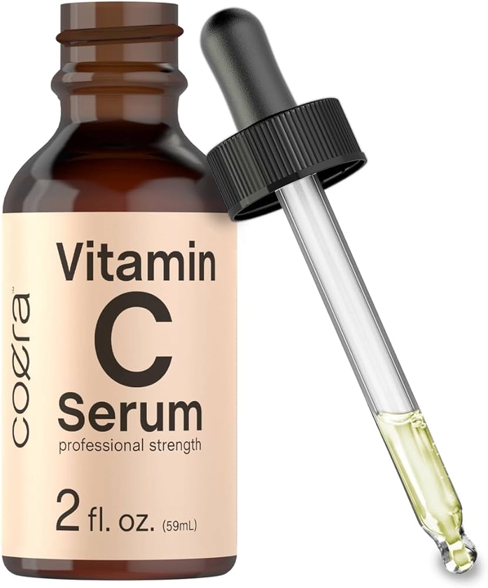 Vitamin C Serum for Face | 2 oz | Brightening Serum for Dark Spots | Paraben & SLS Free | By Coera