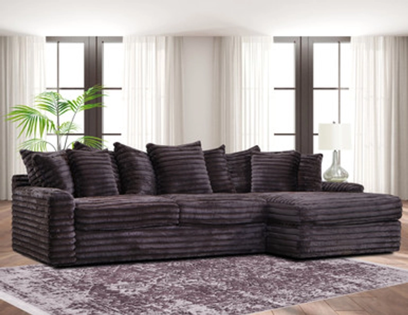 Julia L Shaped Sectional in Fabric
