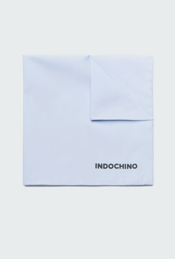 Light Blue Cotton Pocket Square| INDOCHINO Accessories