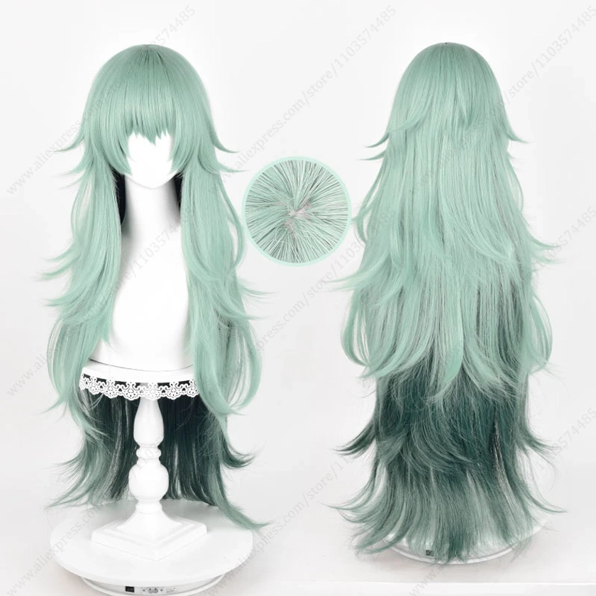 Eto Yoshimura Cosplay Wig 95cm Long Green Gradient Heat Resistant Synthetic Hair