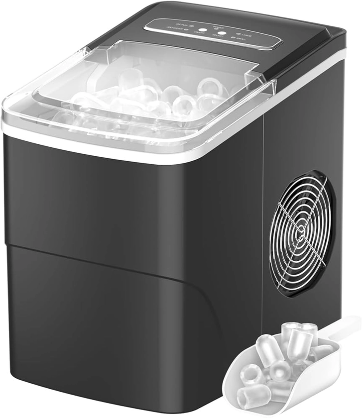Machine à Glaçons, 12kg en 24h, 9 Glaçons en 6-8 Minutes, Automatique Compact Portable Machine à Glacons, pour la Maison/Cuisine/Bar : Amazon.fr: Cuisine et Maison