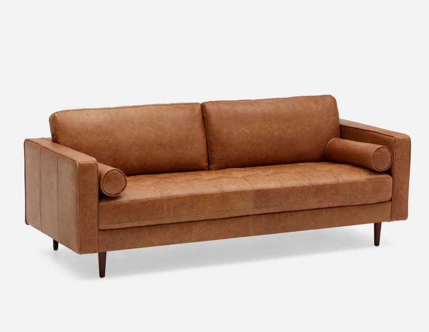 KINSEY 100% leather 3-seater sofa | Structube