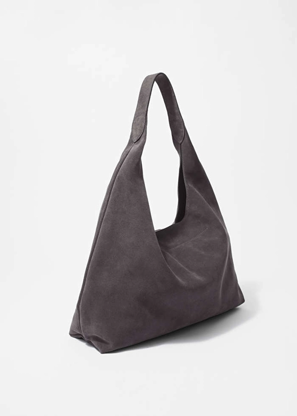 Grand cabas en daim - Gris foncé - Totes - & Other Stories FR