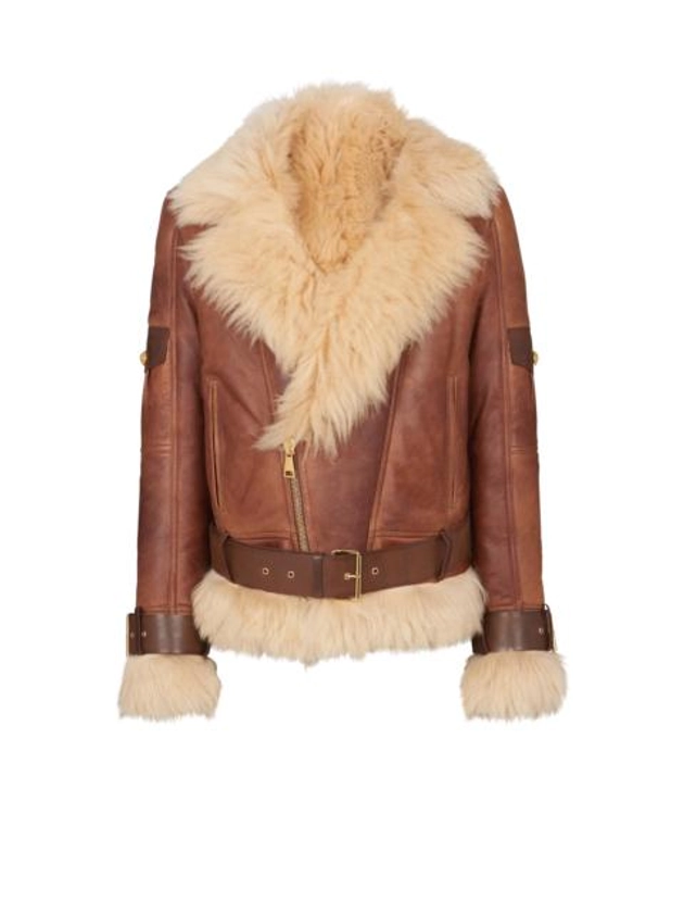 Balmain Sheepskin aviator jacket | REVERSIBLE