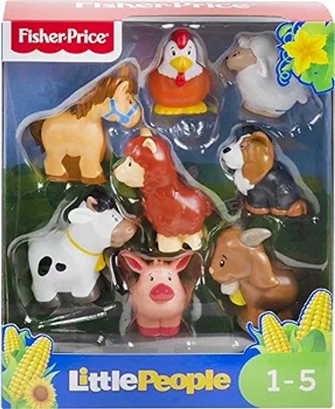 Fisher-Price Little People 8 figurines des animaux de la ferme, jouet enfant 12 mois et plus, GFL21