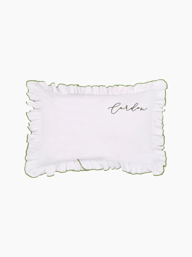 Personalised Provence Green Pillow Case Set | The Go-To