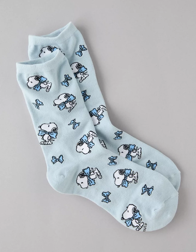 AE Peanuts Bow Crew Socks