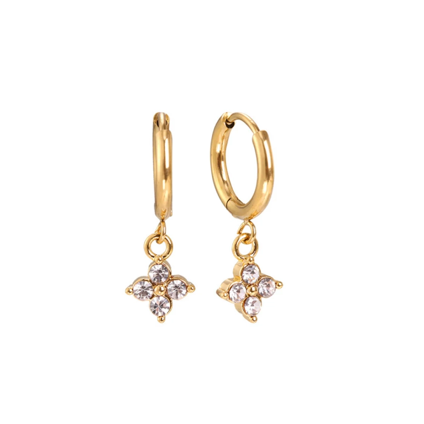 Earrings primrose white