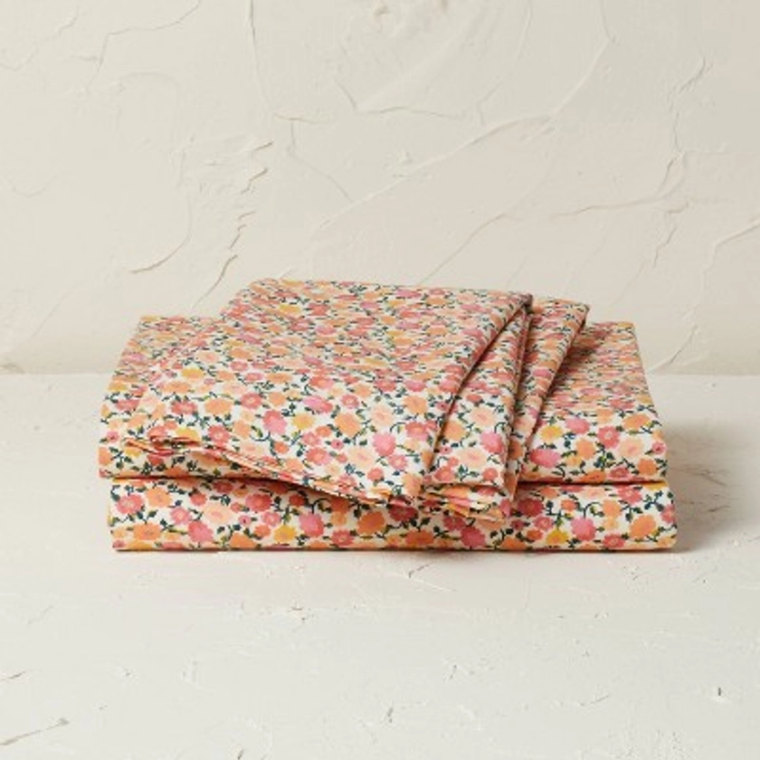 Full Printed Cotton Percale Sheet Set Floral - Opalhouse™ designed with Jungalow™