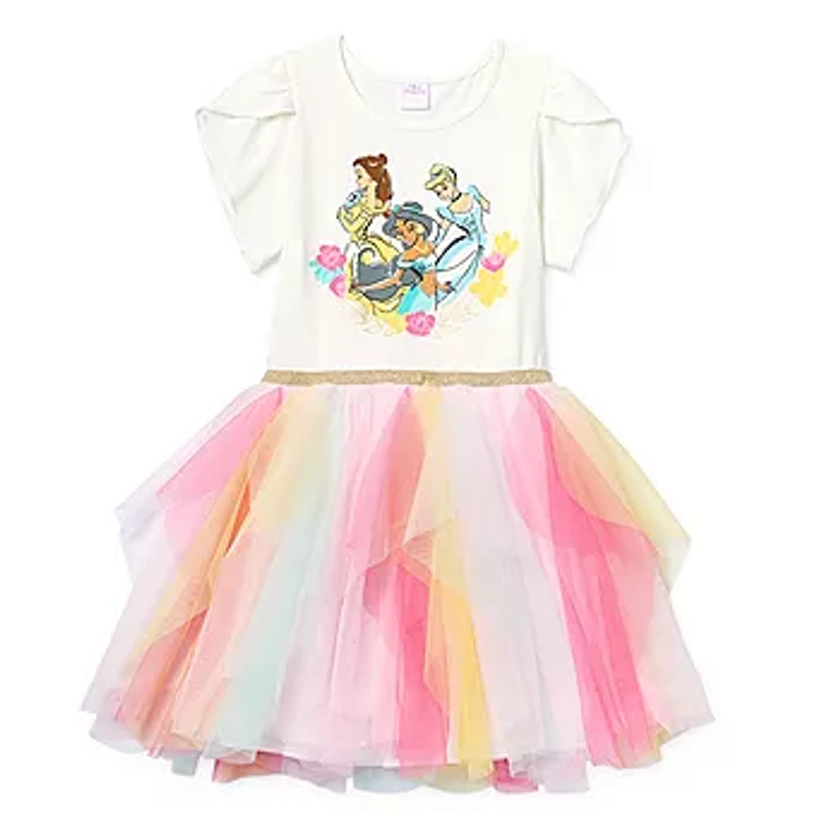Disney Collection Little & Big Girls Short Sleeve Cap Sleeve Princess Tutu Dress
