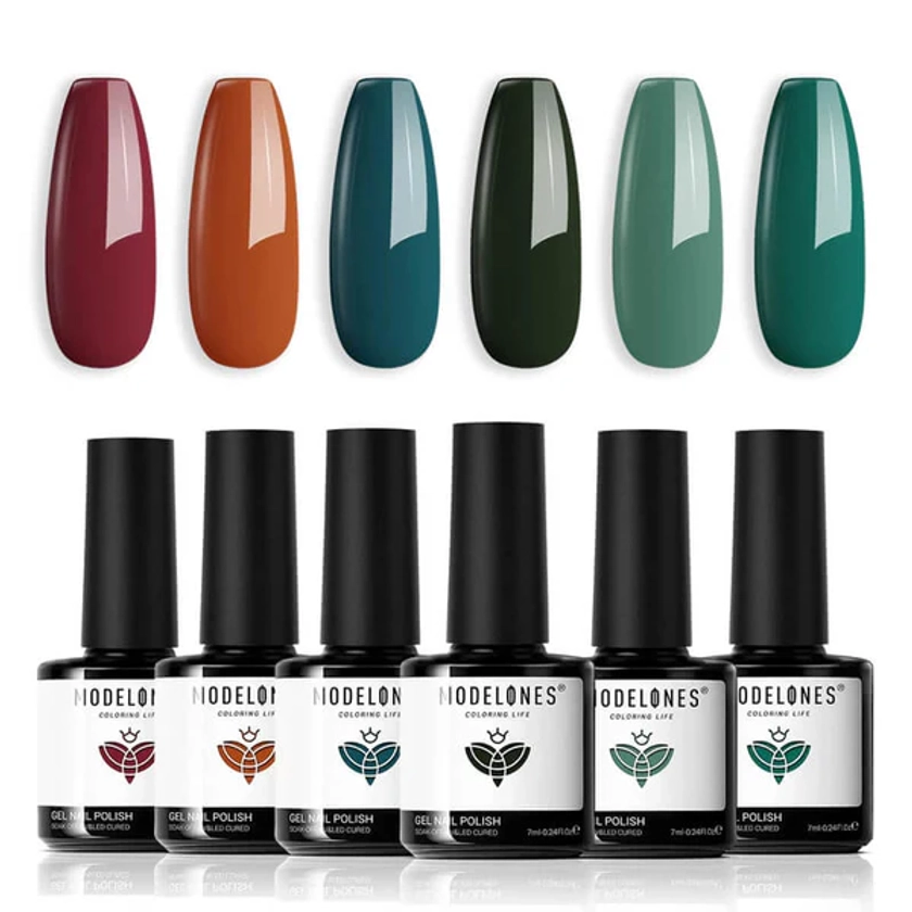 Mint Coffee - 6 Shades Gel Nail Polish Set 7ml