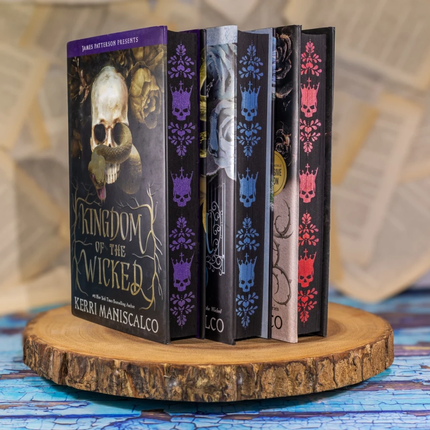 Kingdom of the Wicked Trilogy by Kerri Maniscalco With Custom Stenciled & Sprayed Edges - Etsy