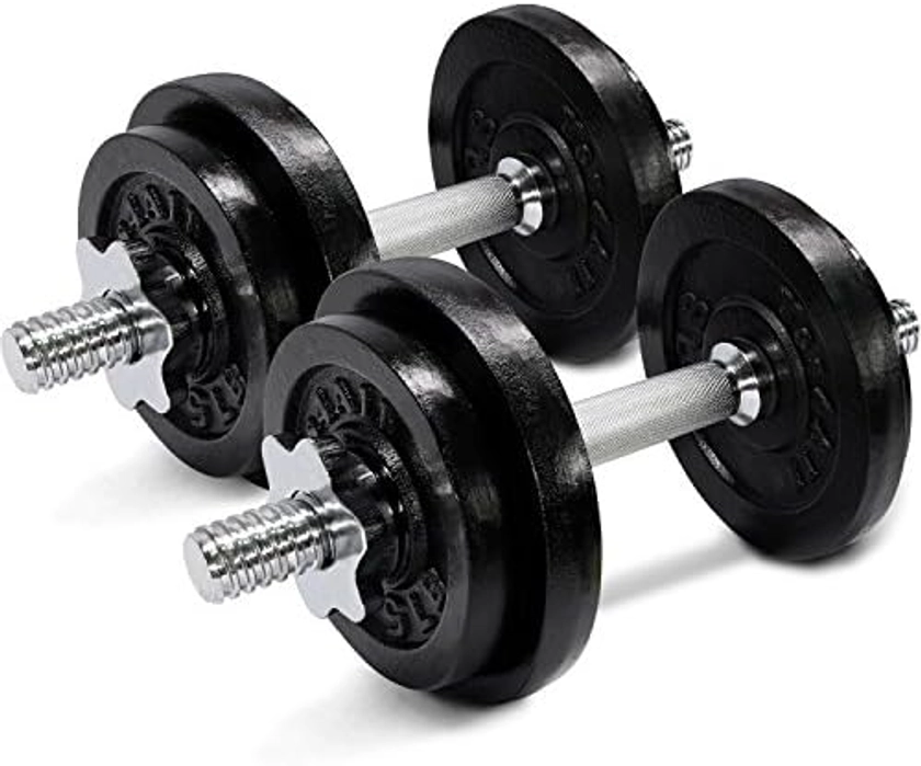 Yes4All Adjustable Dumbbells - 60 lb Dumbbell Weights (Pair) : Dumbbell Set : Sports & Outdoors