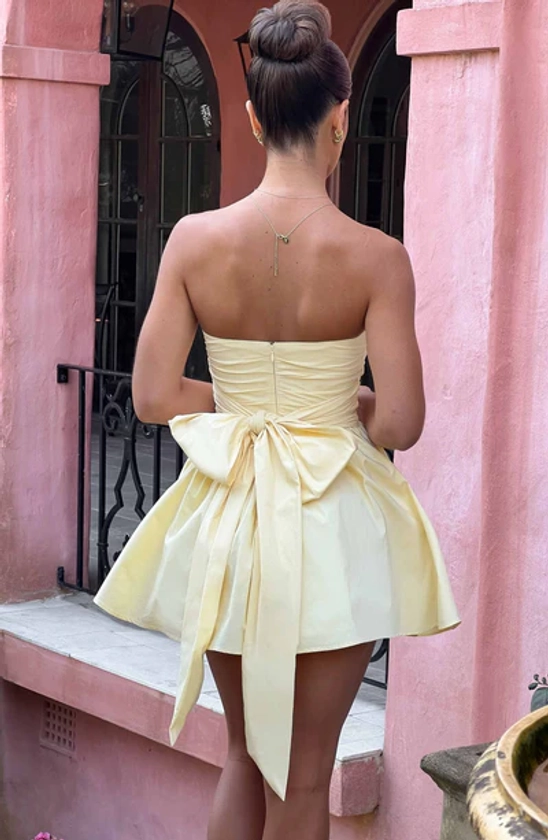 Katrina Mini Dress - Lemon