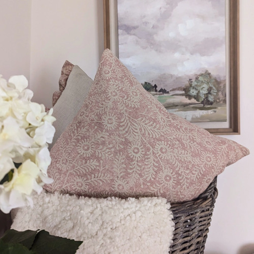 Neptune Orla Apricot (Regular Weight) / Laura Ashley Backed Cushion Cover | Foxnbee