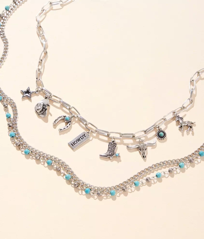 2 Pack Western Necklace Set