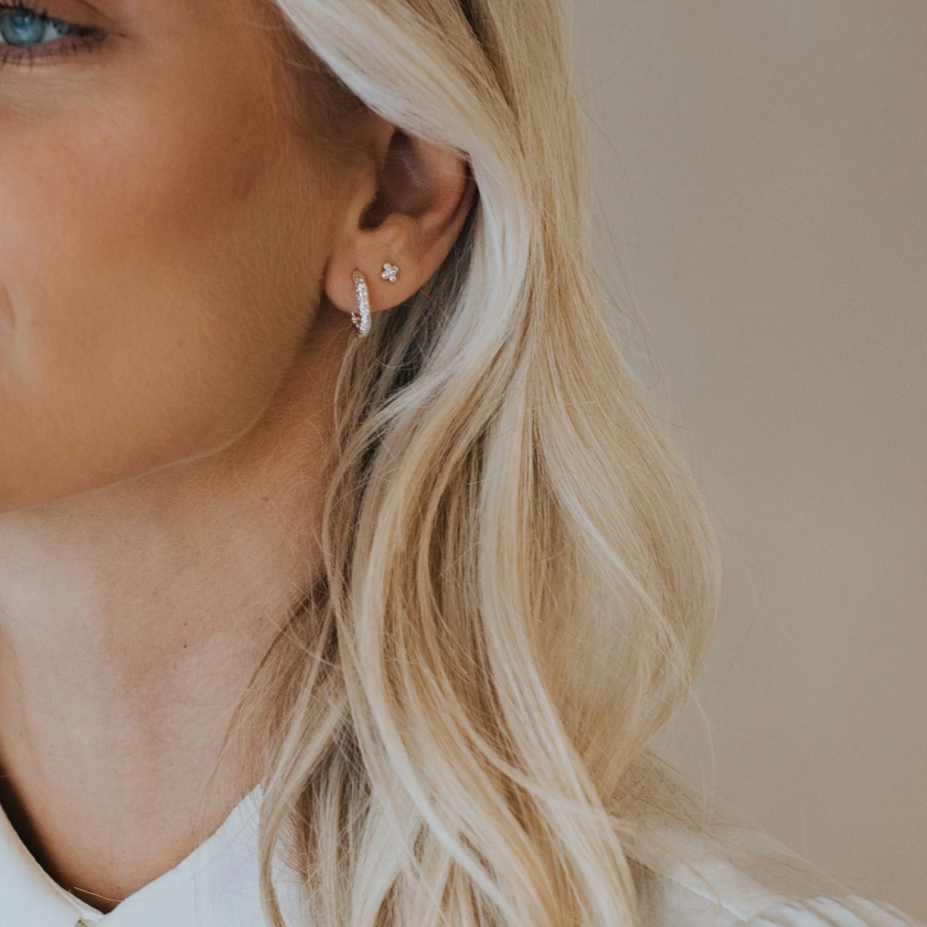 Silver Rockpool Earrings | Silver Ocean Hoops