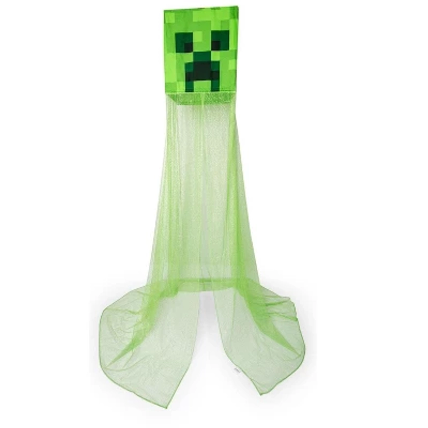 Ukonic Minecraft Green Creeper Kids Bed Canopy, Hanging Curtain Netting