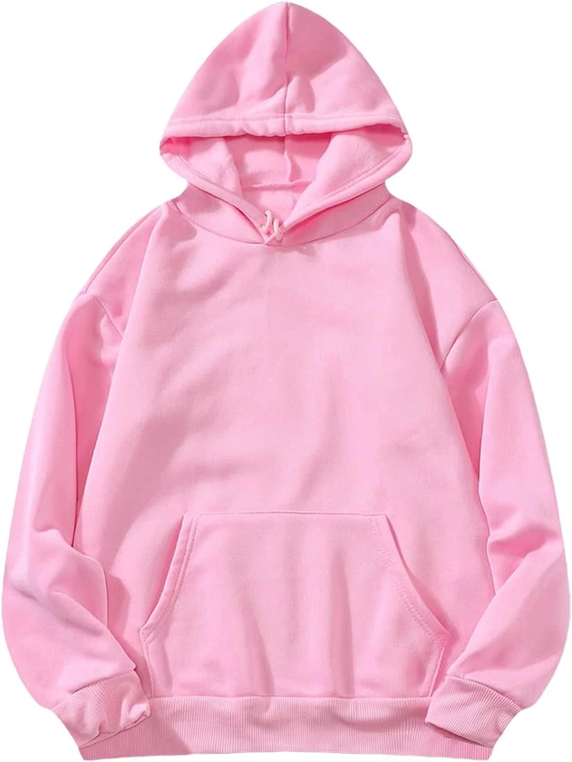 DIDK Women's Casual Pullover Long Sleeve Drawstring Hoodie Sweatshirt with Pockets