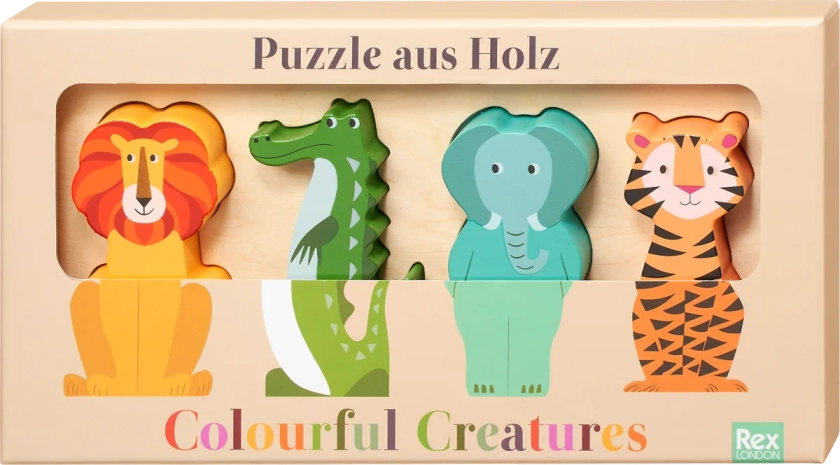 REX LONDON Puzzle aus Holz "Colourful Creatures", 1 St dauerhaft günstig online kaufen | dm.de