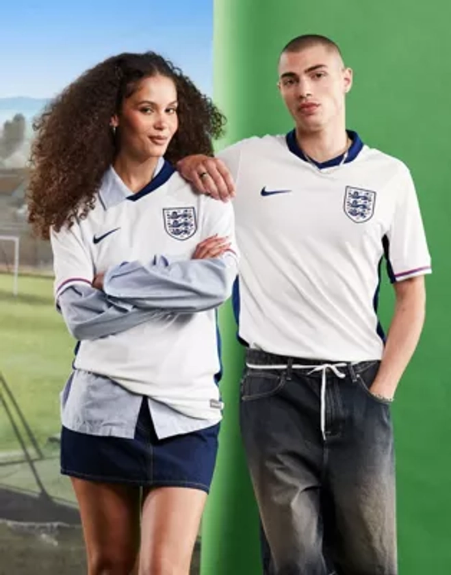 Nike Football Euro 24 England Stadium home jersey in white | ASOS