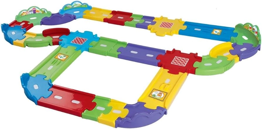 VTech 148103 Toot-Toot Drivers Deluxe Car Track Set Baby Toy, with 30 Track Pieces, Suitable for 1, 2, 3+ Year Olds, English Version, Multi-color, 21.6 x 8.9 x 25.4 centimeters