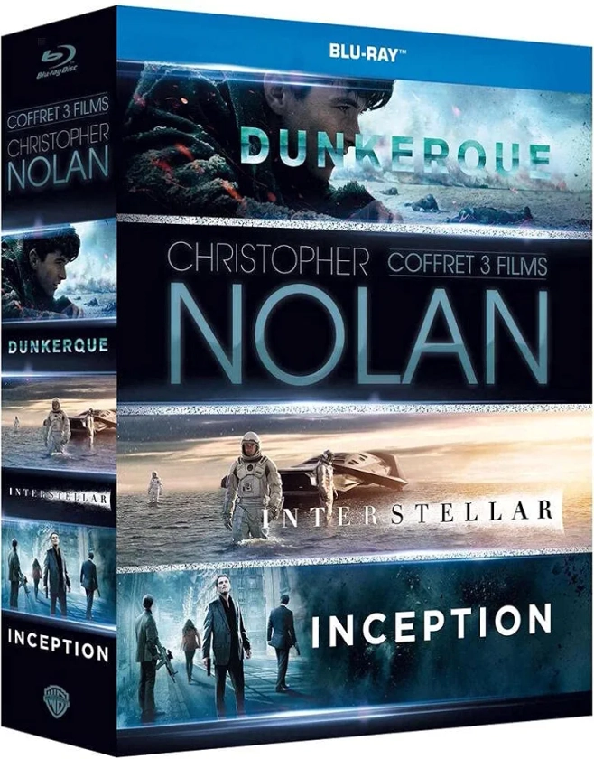 Christopher Nolan - Coffret 3 Films : Inception + Interstellar + Dunkerque [Blu-ray]