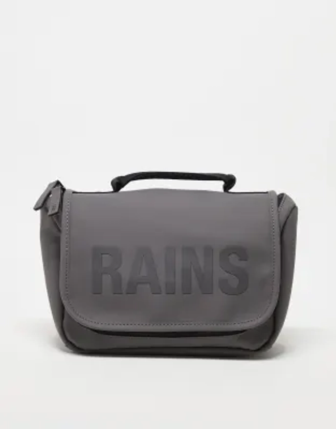 Rains Texel waterproof wash bag in grey | ASOS