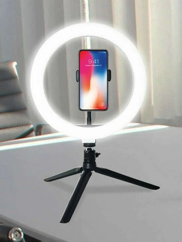 10 Inch Selfie Ring Light With Rotatable Tripod Stand And Phone Holder