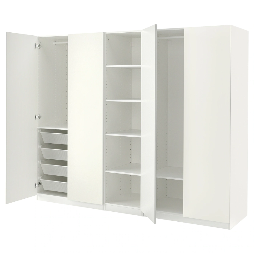 PAX / FORSAND wardrobe, white/white, 250x60x201 cm - IKEA