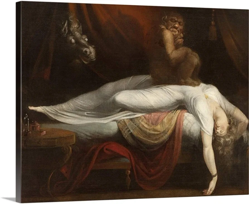 CANVAS ON DEMAND The Nightmare, 1781 Canvas Wall Art Print by Henry Fuseli, Figurative, Home Decor, Artwork, 20"x16"